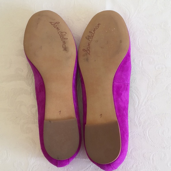 Sam Edelman scallop Augusta Fuchsia flats - Picture 6 of 12